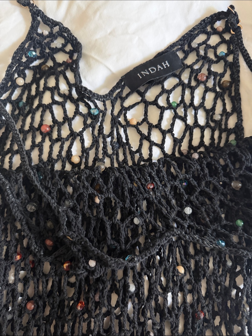 Indah crochet beaded Aries coverup dress ! From revolve - Picture 4 of 5